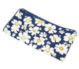 Boss Bouquet is a navy pocket square with white and yellow flowers.