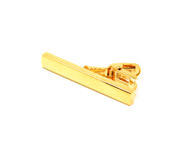 Polished gold tie clip