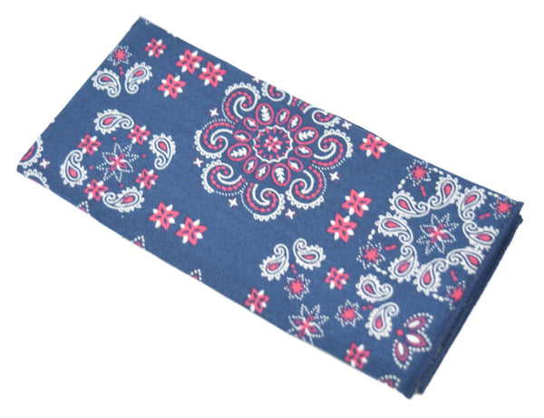 The Kingsman is a navy pocket square with red and white accents.