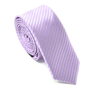 Purple tie with purple stripes.