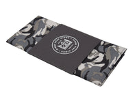 Peek-a-boo is a black and grey camo pocket square.